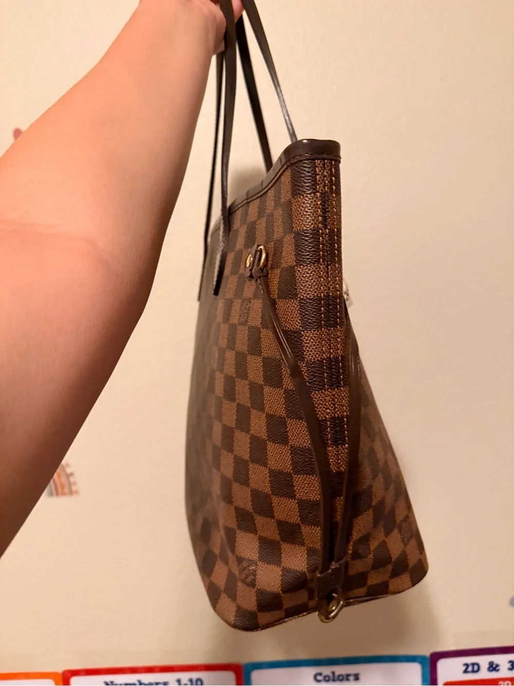 Louis Vuitton Neverfull MM tote bag in Damier Ebène Canvas G11122